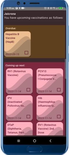 Vaxin: App for Keeping a Child’s Vaccinations on Track